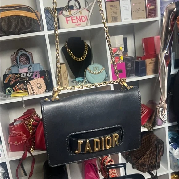 CHRISTIAN DIOR Calfskin J’Adior Chain Flap Bag Black and Red both available - Picture 9 of 16